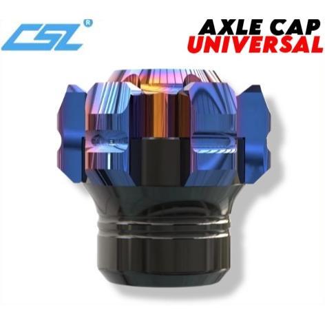 CSL UNIVERSAL AXLE CAP FOR MOTORCYCLE #2894 TITANIUM DESIGN