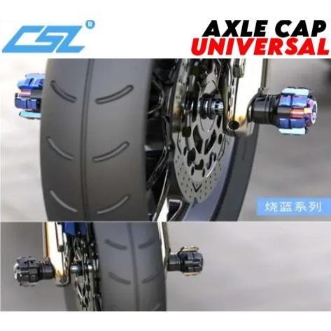 CSL UNIVERSAL AXLE CAP FOR MOTORCYCLE #2894 TITANIUM DESIGN