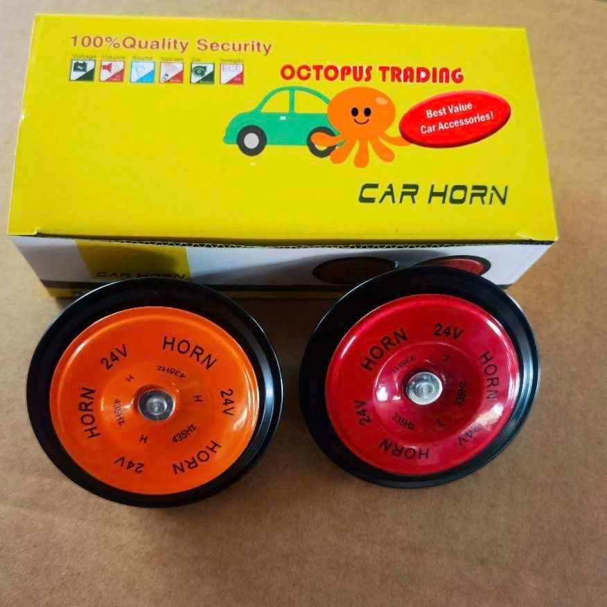 Truck horns 24V Pair with High & Low tones. Super loud & clear, HD & Water proof