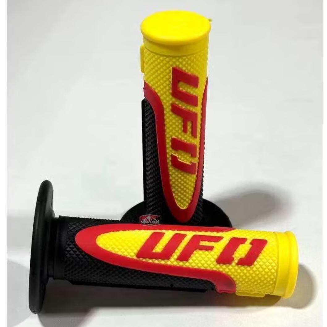 CSL UFO Handle Grips for Motorcycles #2704-1 - Stylish & Functional in 5 Colors Red Blue Yellow Green Orange