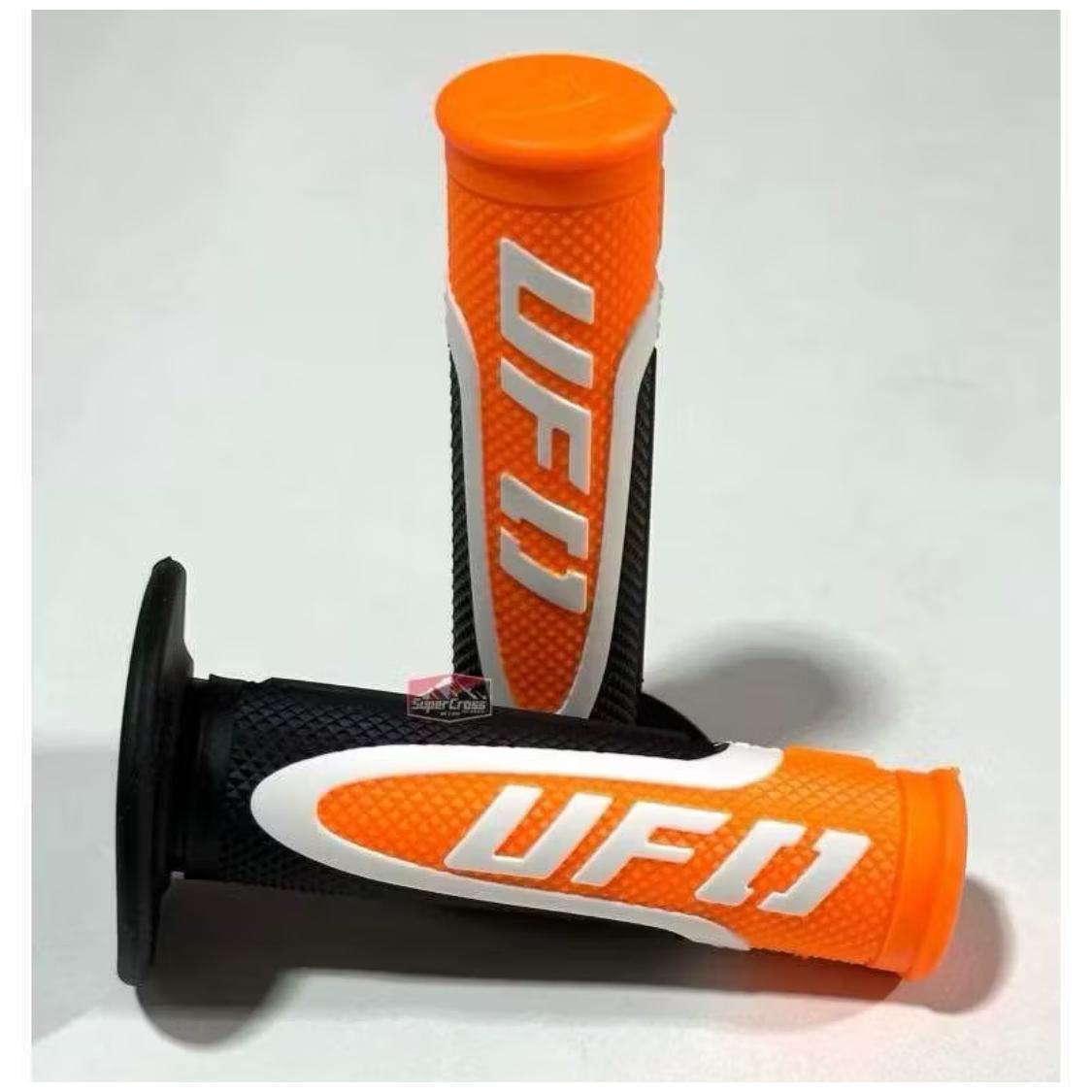 CSL UFO Handle Grips for Motorcycles #2704-1 - Stylish & Functional in 5 Colors Red Blue Yellow Green Orange